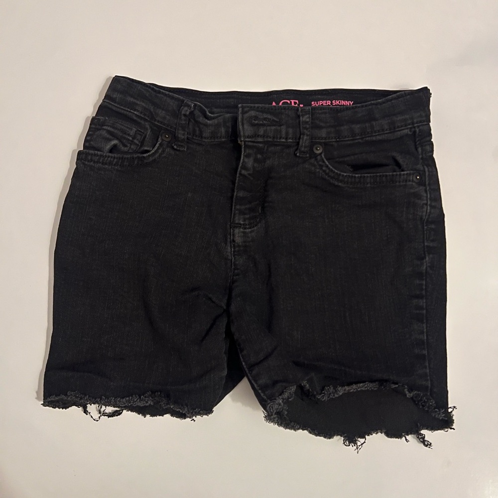 Girls Childrens Place Black Denim Shorts